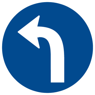 traffic sign: turn left
