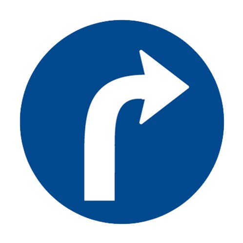 traffic sign: turn right